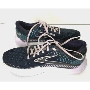 Brooks Glycerin GTS 20 Shoes Womens Size 9 1/2 Navy Blue Cushion Support Running